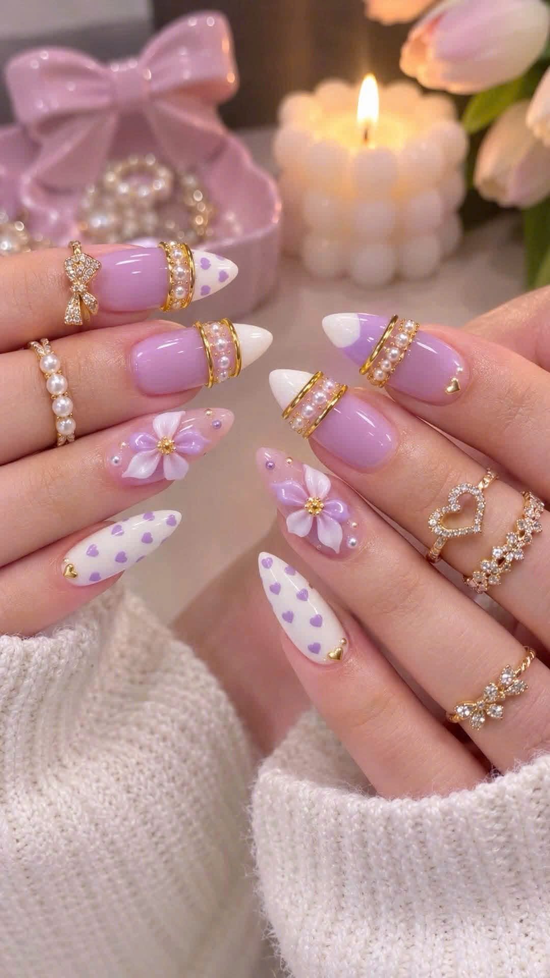 Gel nail art on natural nails — Miao Nail Asakusa, Tokyo