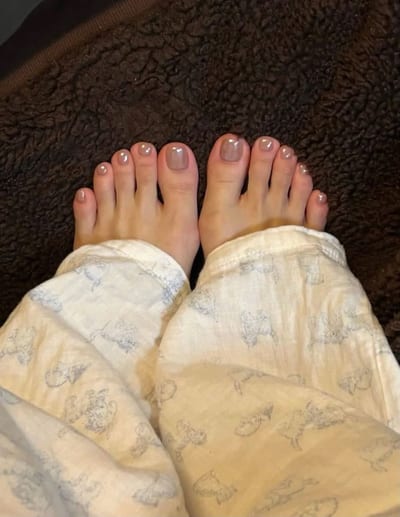 Foot nails gel nails, example 3 — Miao Nail Asakusa