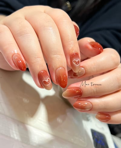 Magnetic / Cat eye gel nails, example 3 — Miao Nail Asakusa