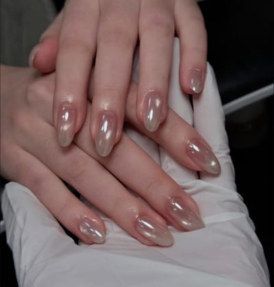 Magnetic / Cat eye gel nails, example 2 — Miao Nail Asakusa