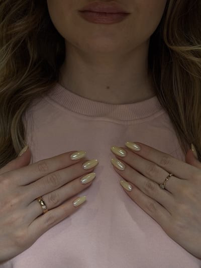 Mirror gel nails, example 8 — Miao Nail Asakusa