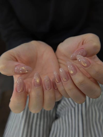 Magnetic / Cat eye gel nails — Miao Nail Asakusa
